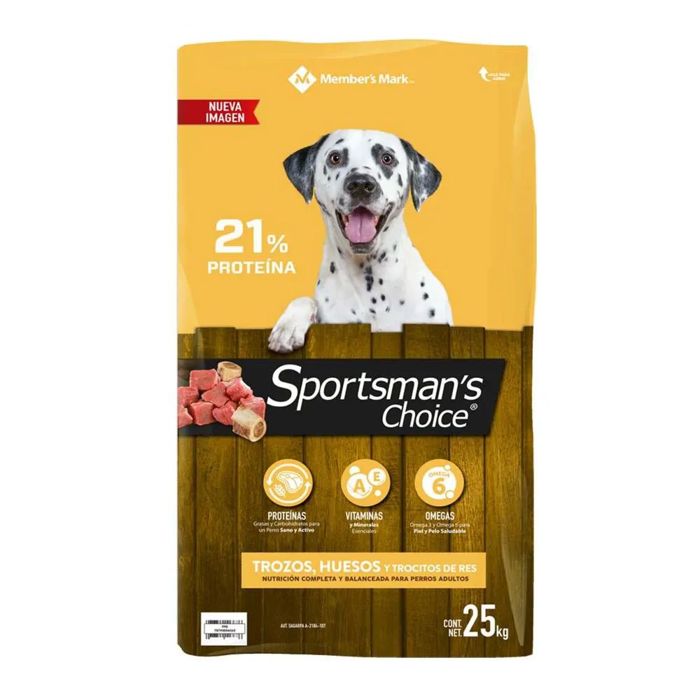 Alimento para Perro Member's Mark Sportsman's Choice Trozos y Huesos 25 kg
