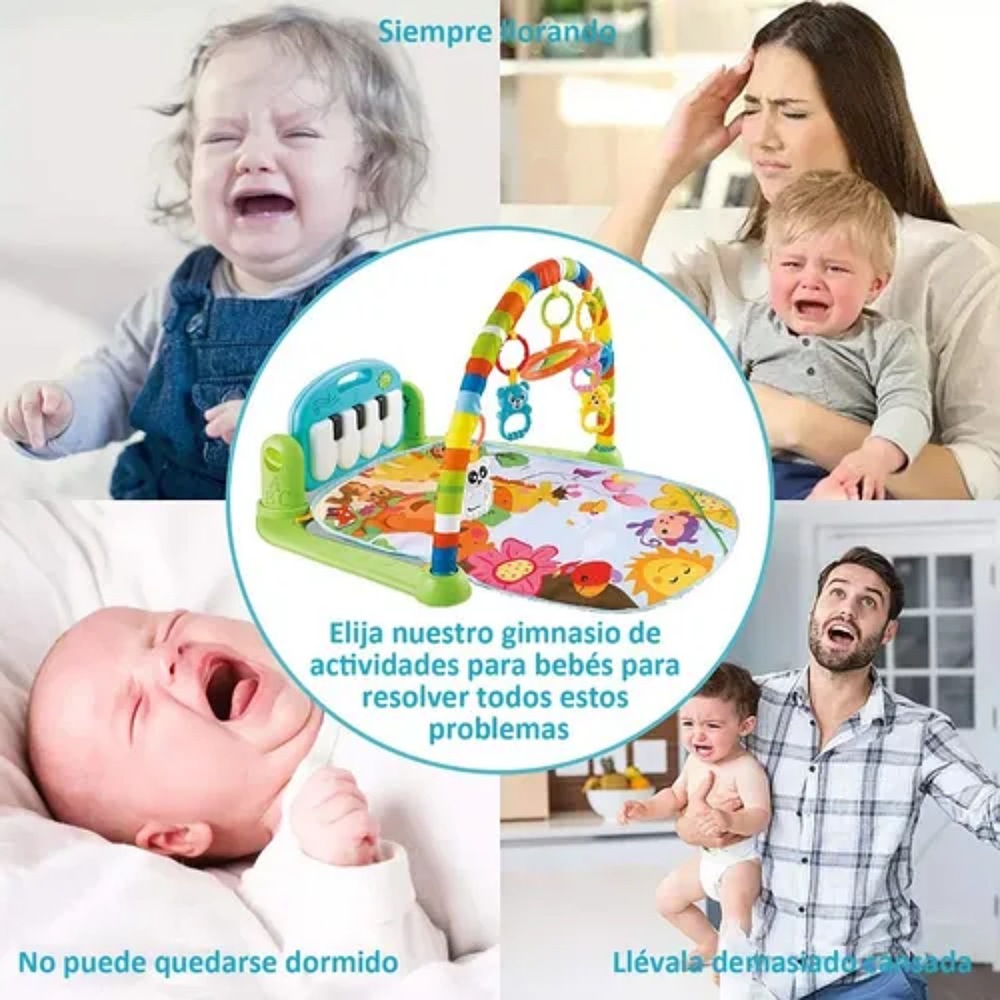 Gimnasio Acolchado Tapete Bebe Alfombra Infantil Con Piano