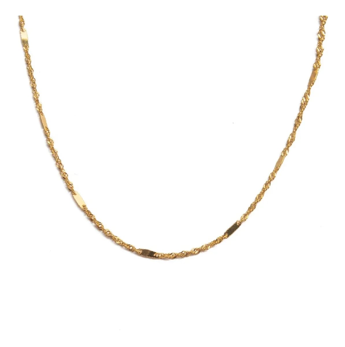 Cadena Singapur 45CM Oro Italiano 10 Kilates Joyería Veintid22s