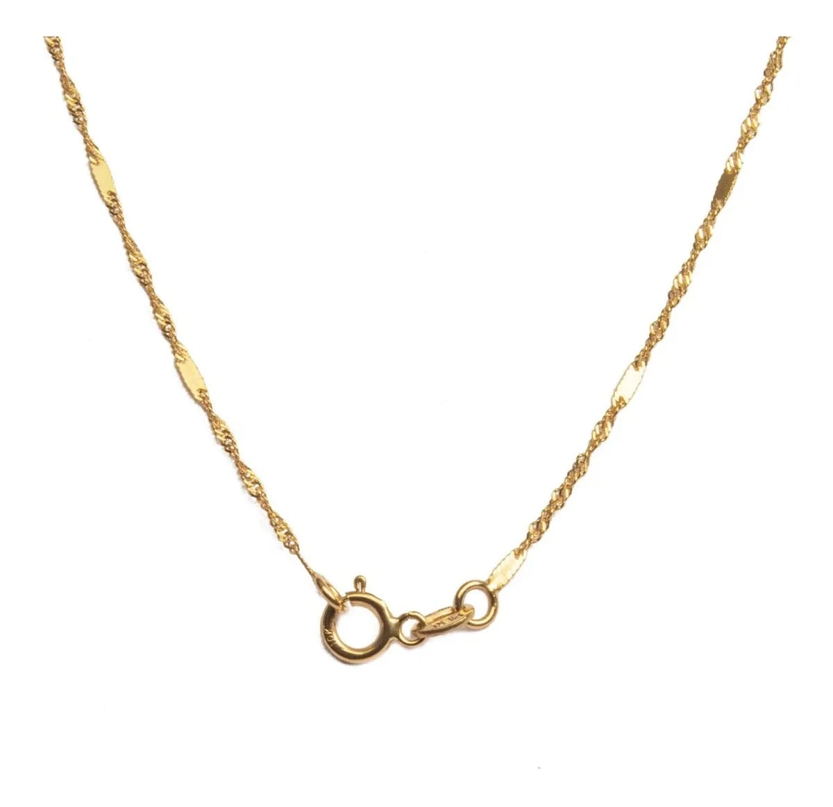 Cadena Singapur 45CM Oro Italiano 10 Kilates Joyería Veintid22s