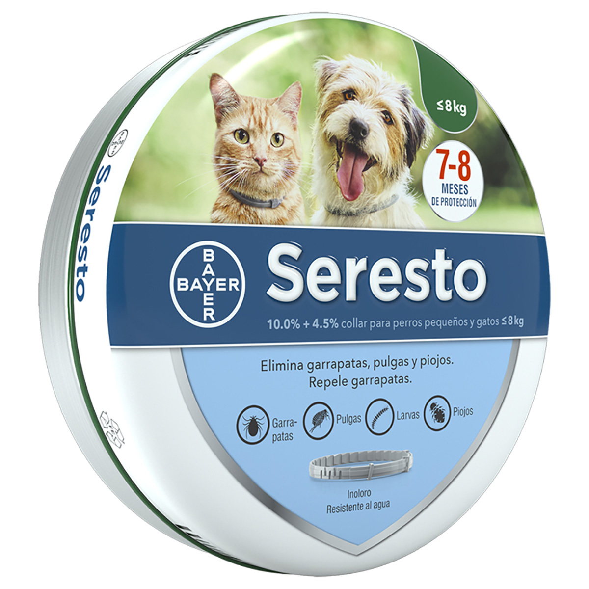 Collar Seresto Para Perros Pequeños Y Gatos Menores De 8 Kg