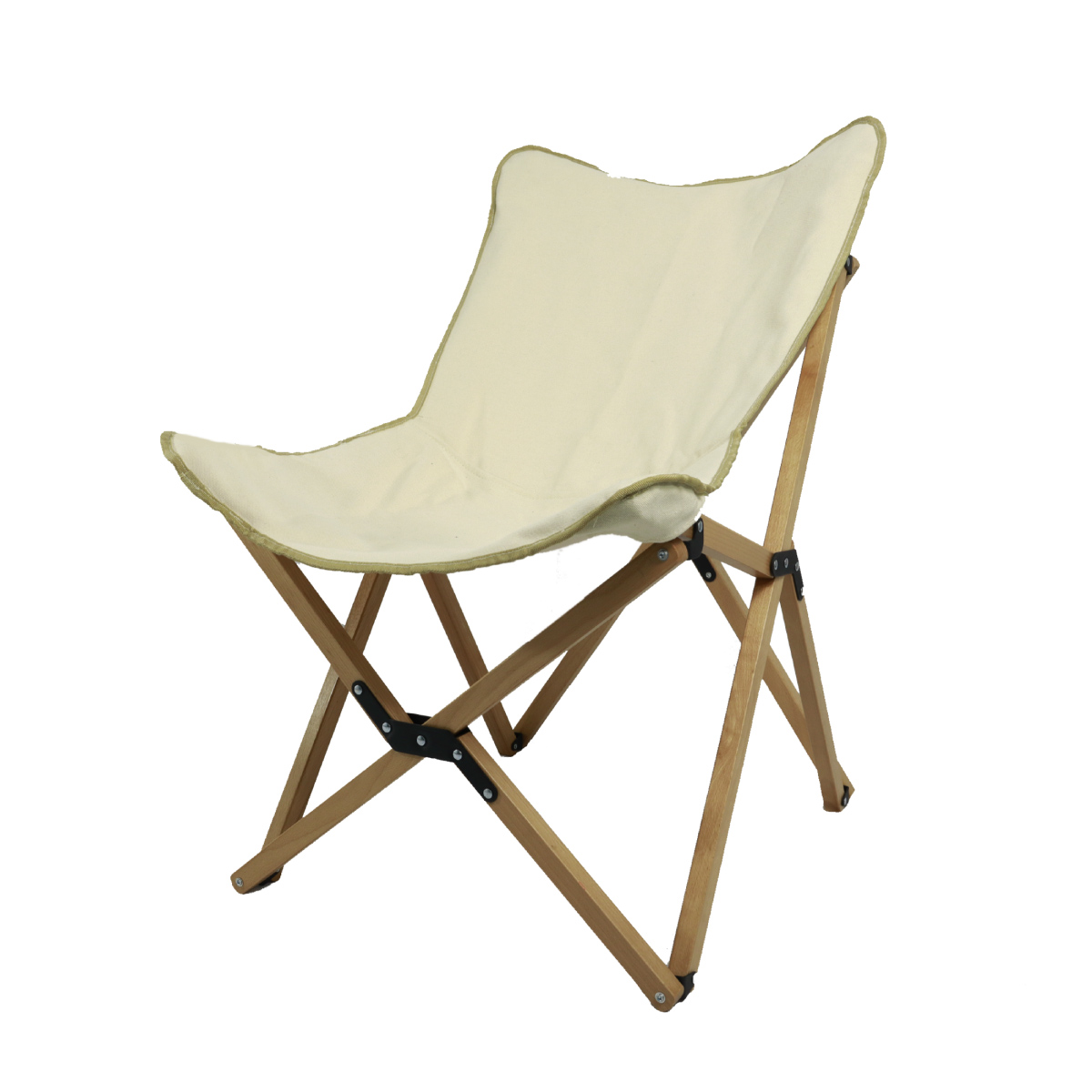 Silla de Mariposa Plegable de Madera, Silla portátil para Exterior Ligera para Camping