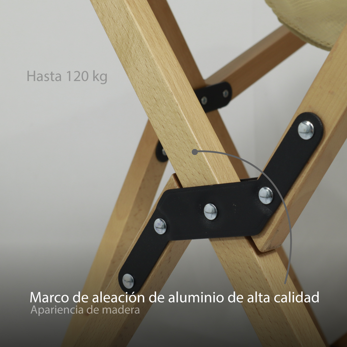 Silla de Mariposa Plegable de Madera, Silla portátil para Exterior Ligera para Camping