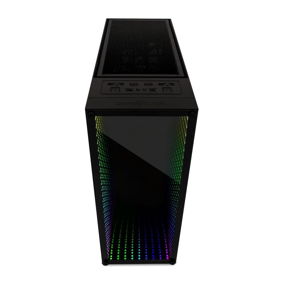 Gabinete Gamer, E-ATX, ATX, Micro-ATX, Mini ITX, sin Fuente, con Panel de Cristal Templado Lateral, Game Factor CSG601