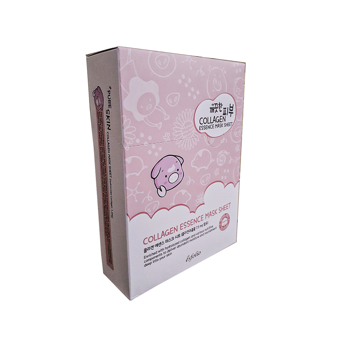 Mascarilla coreana facial de colágeno esfolio