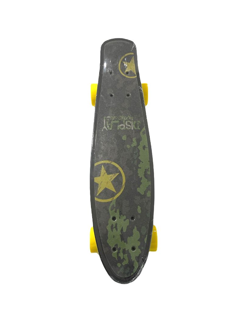 Patineta semiprofesional minicruiser con lija y diseño estrella