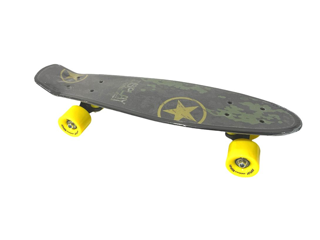 Patineta semiprofesional minicruiser con lija y diseño estrella