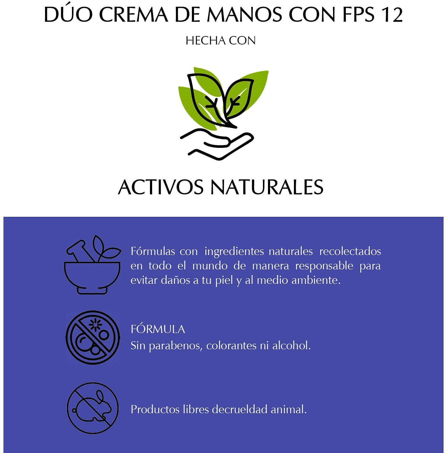Dúo Crema de Manos Ambiose con Protector Solar, FPS 12 y Manteca de Karité, Filtro Solar UVA y UVB, Antimanchas, Antiedad, Reparadora, Hidratante, Revitalizante, Cuidado Intensivo