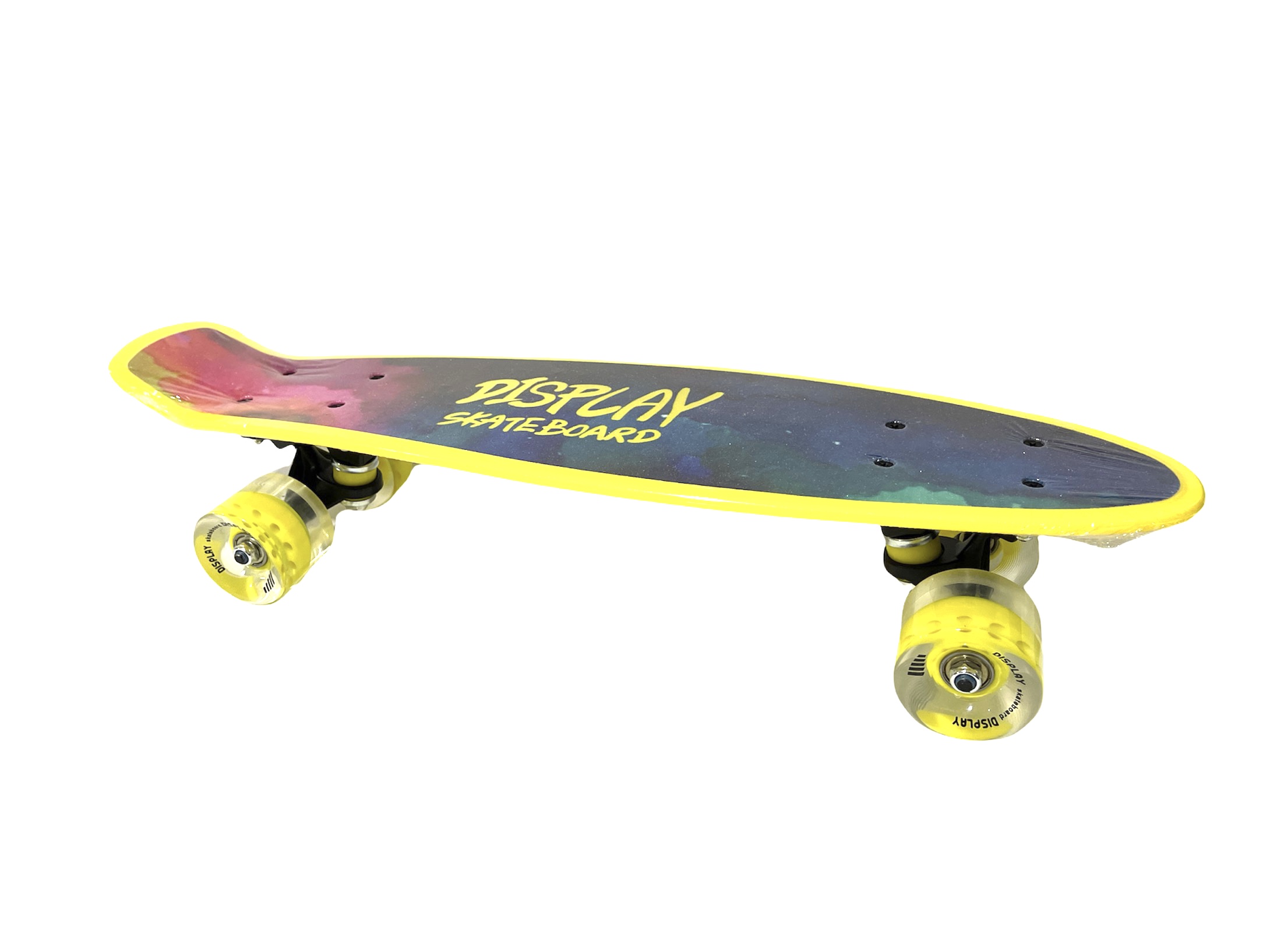 Patineta semiprofesional minicruiser con lija y diseño acuarela