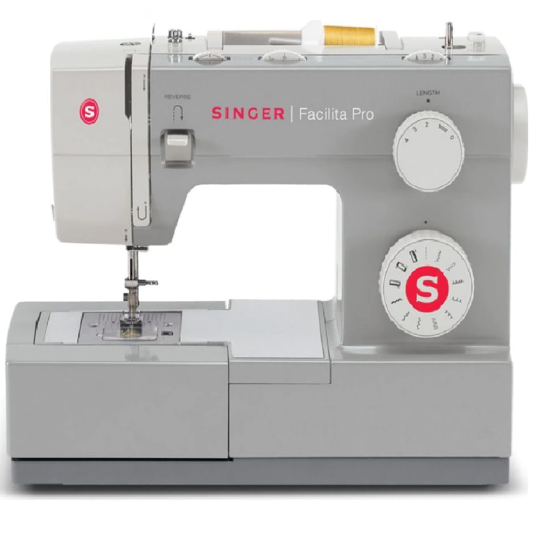 MÁQUINA DE COSER SINGER 4411 FACILITA PRO DE USO RUDO FACIL TRANSPORTE GRIS 110 VOLTS VELOCIDAD DE COSTURA ALTA 10 TIPOS DIFERENTES DE COSTURA