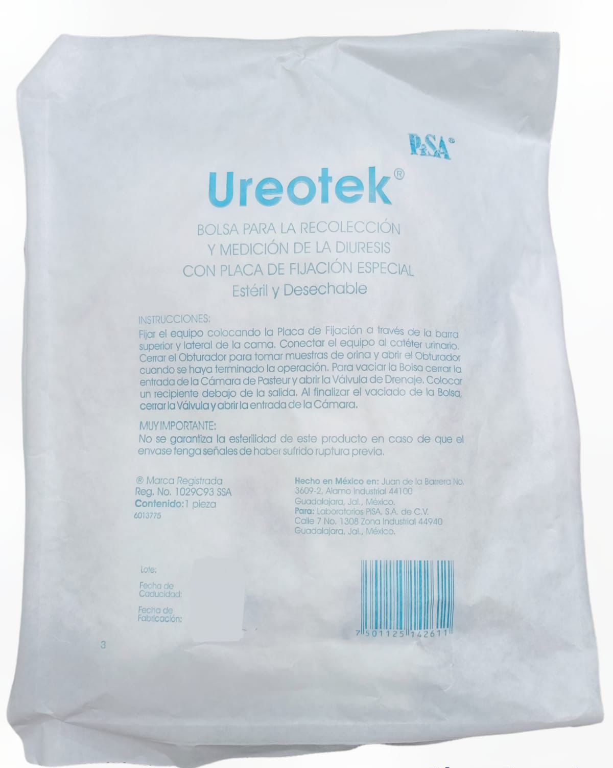 Bolsa Recolectora De Orina 2 L Ureotek Pisa