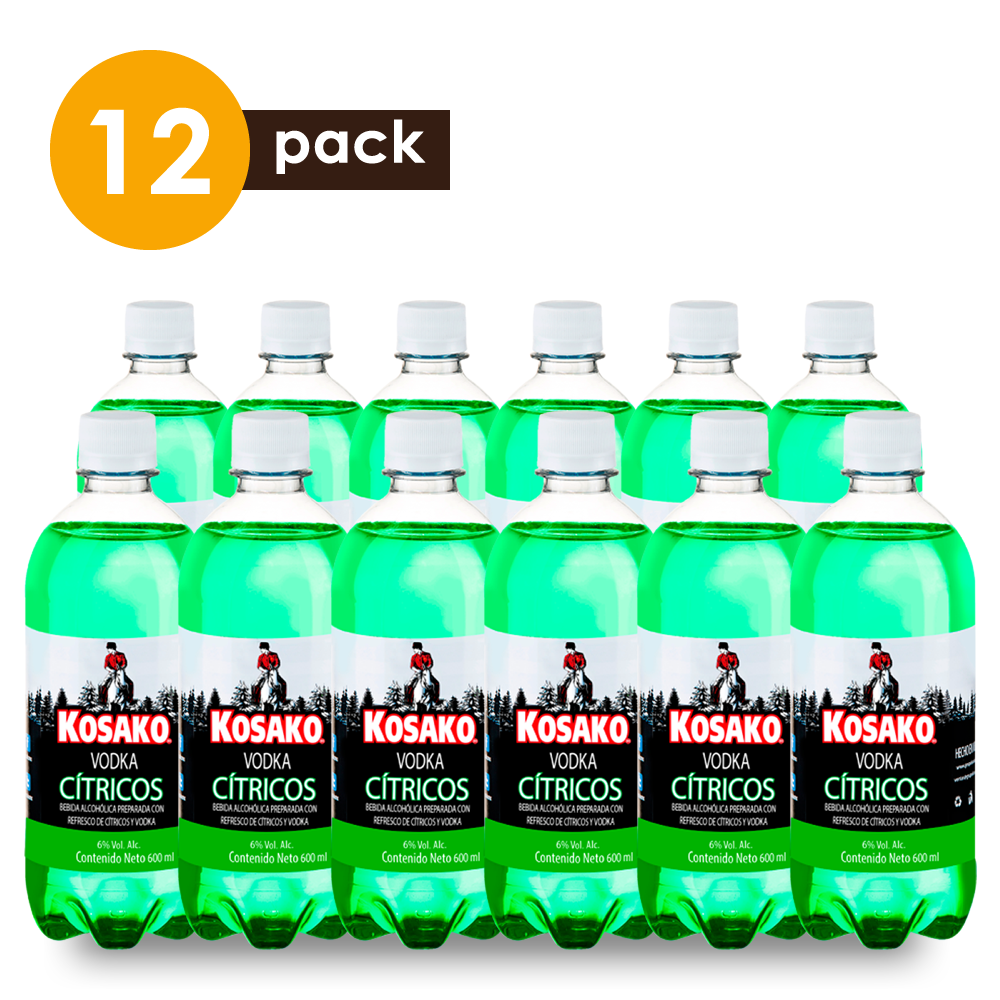 Vodka Kosako Cítricos 600 ml 12 Pack