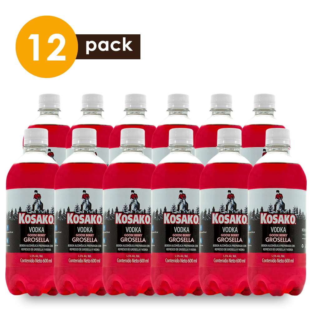 Vodka Kosako Grosella 600 ml 12 Pack
