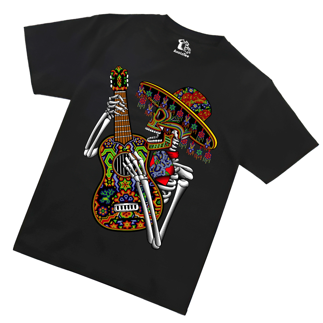 AxoloTee Playera Caballero - Guitarrista Huichol
