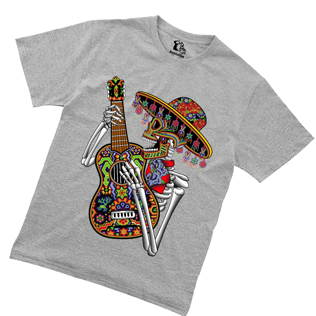 AxoloTee Playera Caballero - Guitarrista Huichol