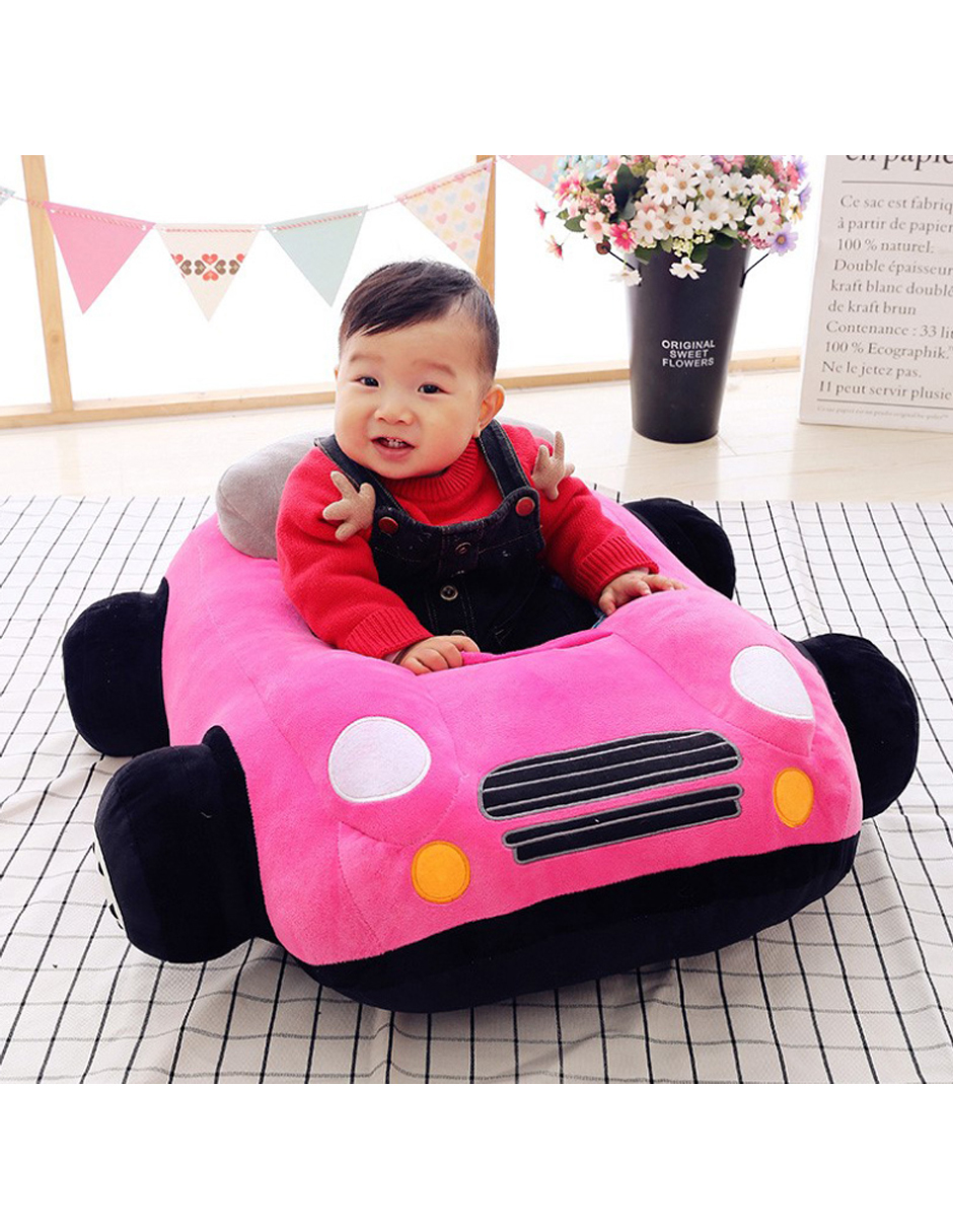Juguete de peluche Silla antivuelco para bebé diseño de coche -SC-785 Rosa