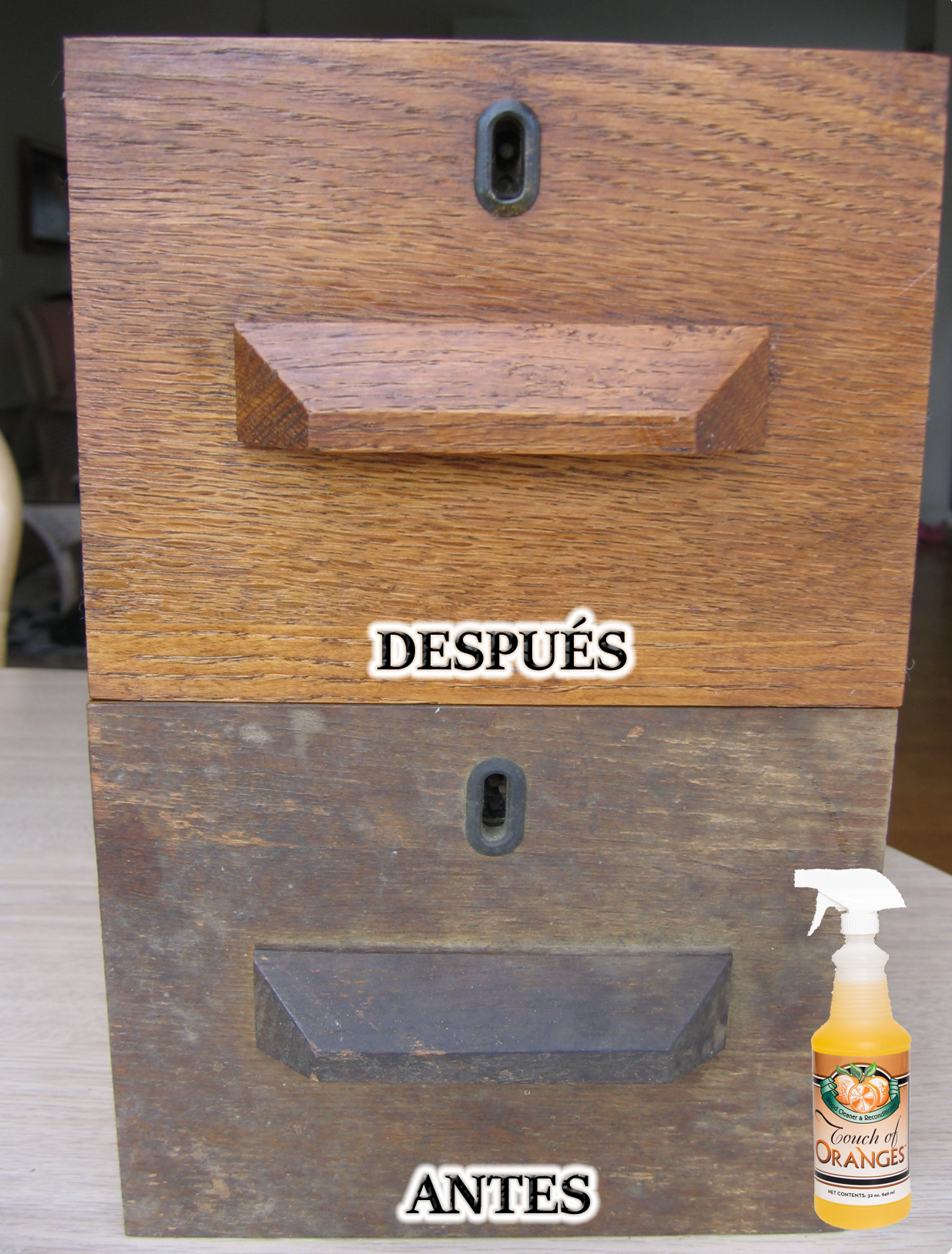 TOUCH OF ORANGES - Aceite de Naranja Real Limpiador e Hidratador de Madera, Muebles de Madera, Pisos de Madera 946ml