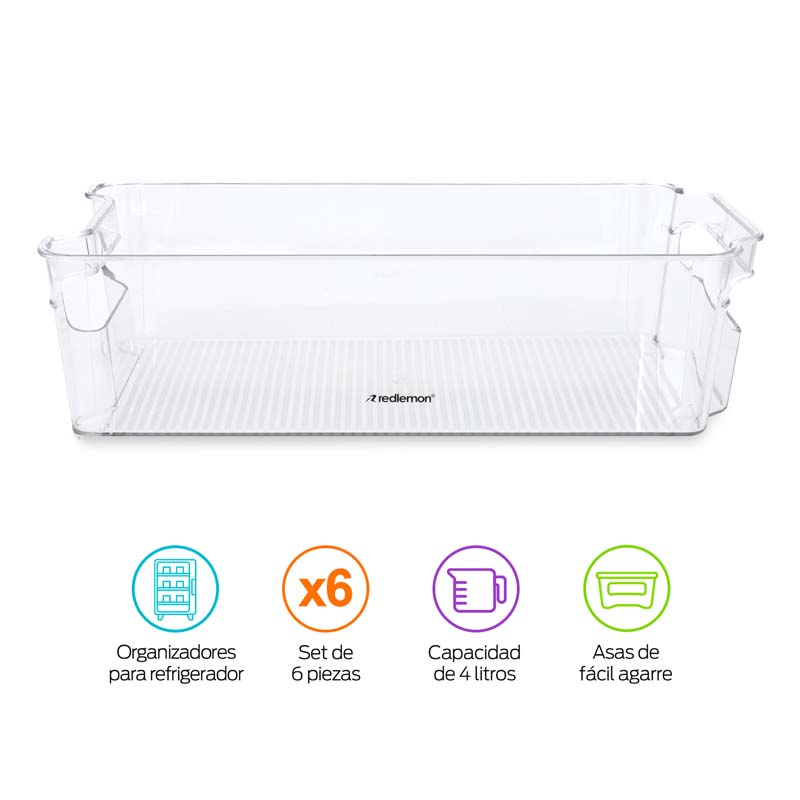 Organizadores para Refrigerador Alacena y Cocina 6 piezas Redlemon