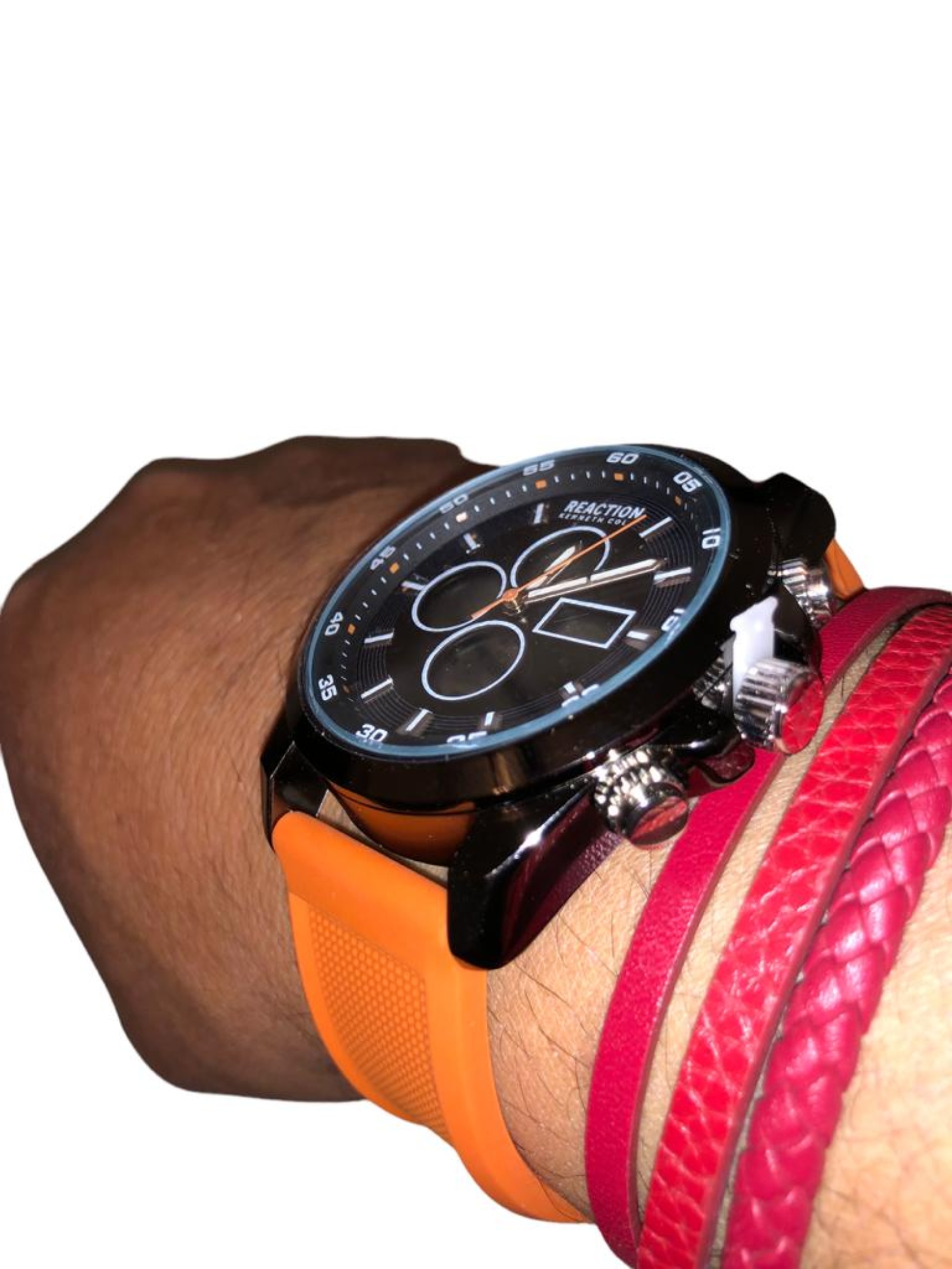 Reloj para hombre Kenneth Cole digital naranja Original 
