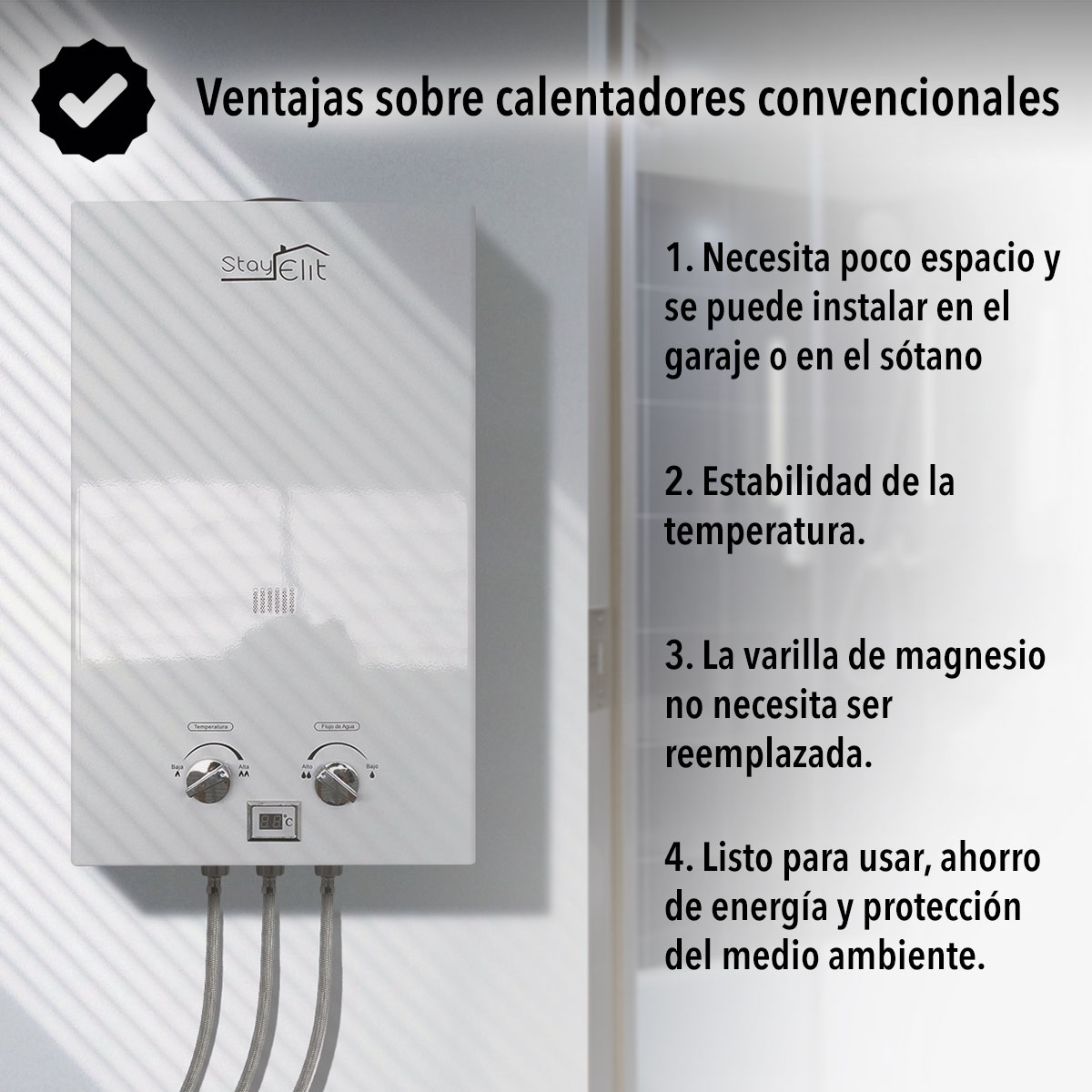 CALENTADOR DE AGUA TIPO INSTANTANEO 1 SERVICIO STAY ELIT