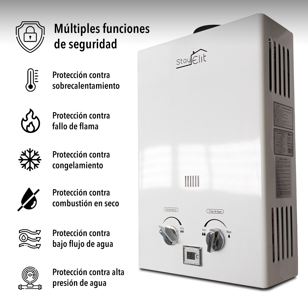 CALENTADOR DE AGUA TIPO INSTANTANEO 1 SERVICIO STAY ELIT