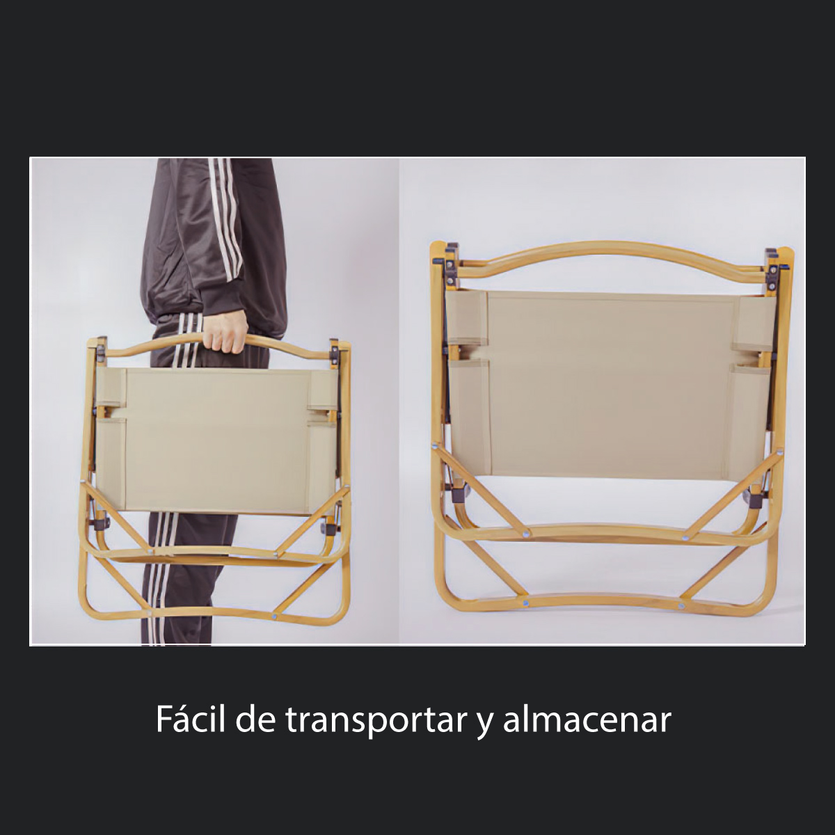 Silla de Camping de Metal Plegable Silla Portátil para Exterior Ligera (negro)