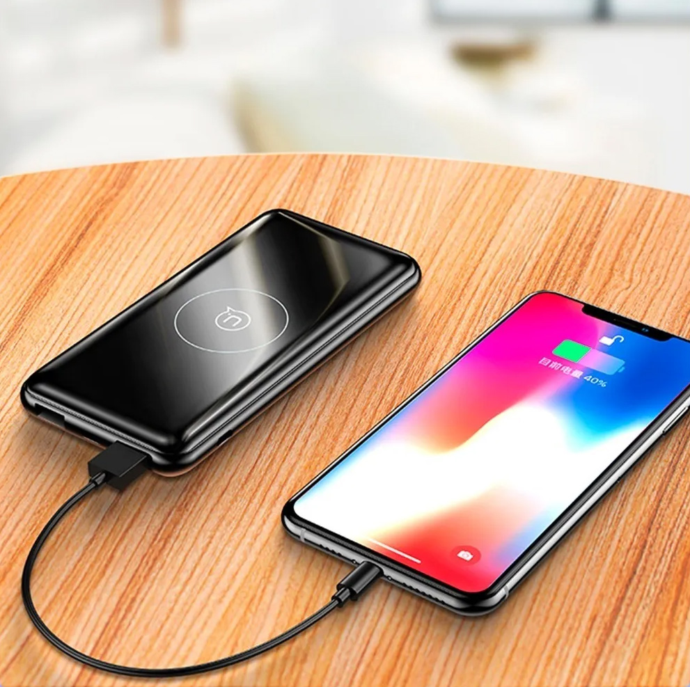 Power Bank Inalámbrica Fast Charging 10000 Mah Qc3.0 + Pd