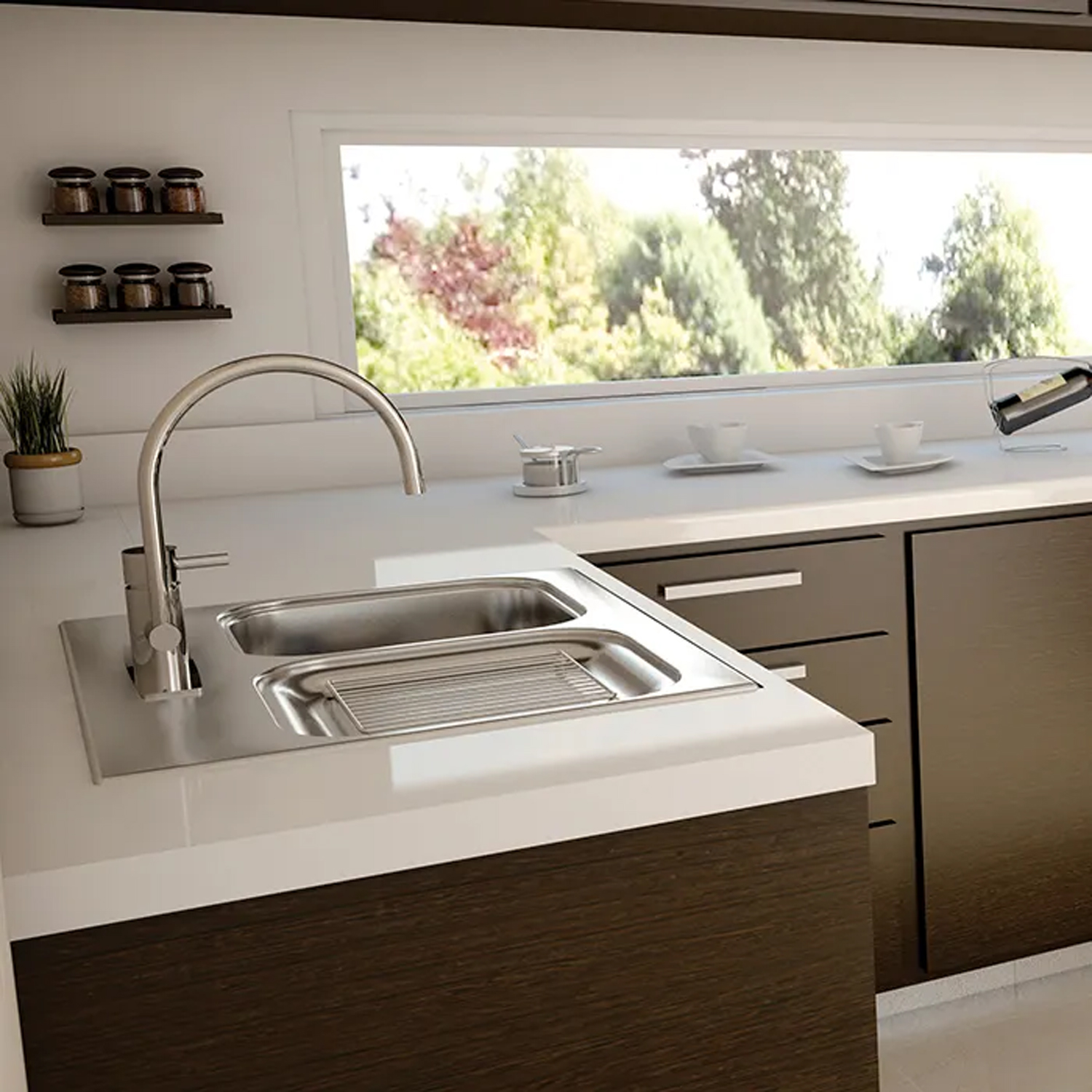 Monomando Mezclador Fregadero Lavabo Helvex Mod. Elite E-300