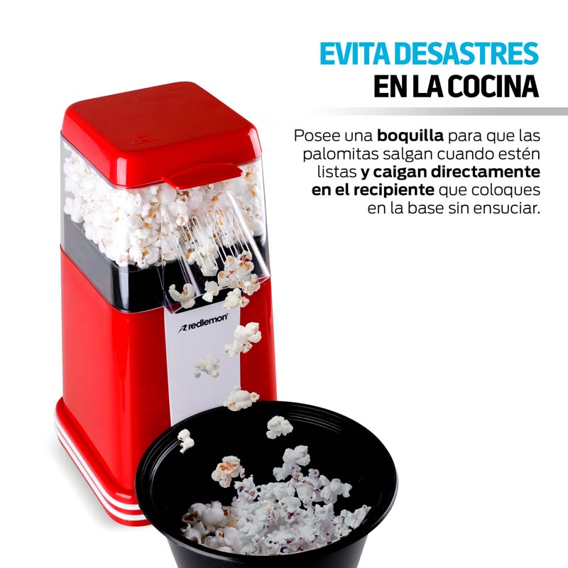 Máquina de Palomitas Estilo Retro Palomera 10 Tazas (80 gramos) Redlemon
