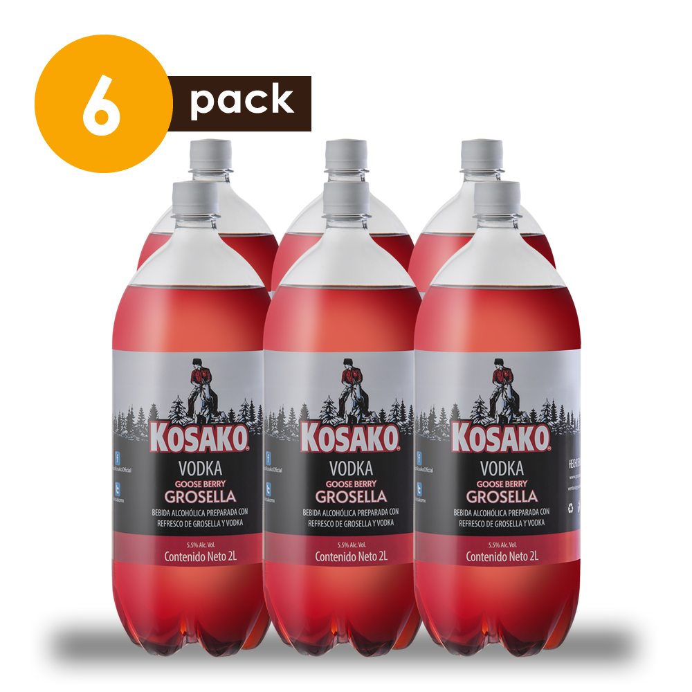 Vodka Kosako Grosella 2 litros 6 Pack