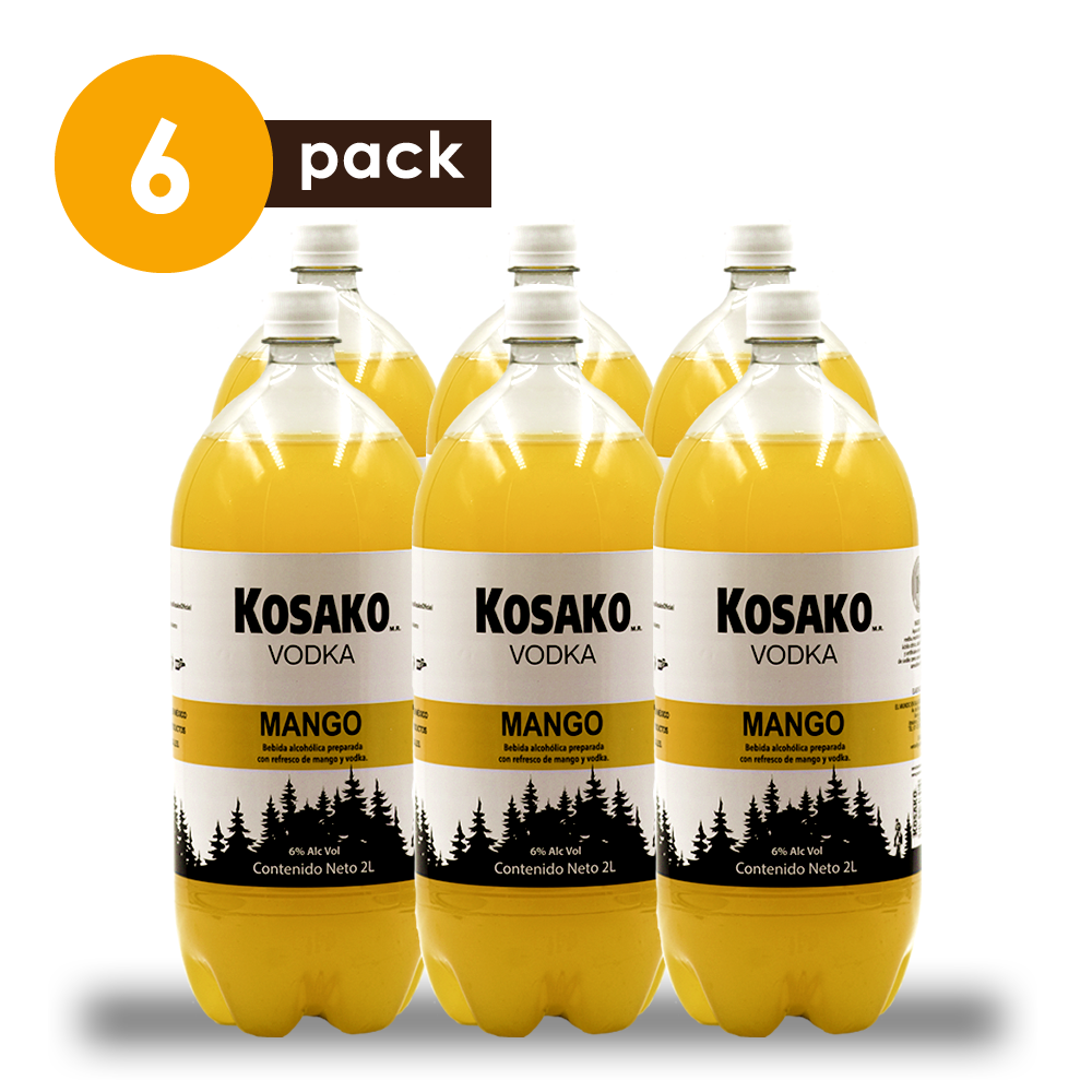 Vodka Kosako Mango 2 litros 6 Pack