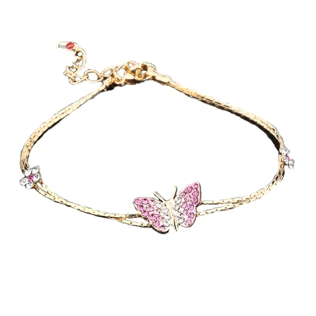 Pulsera Krasha Mariposa De Oro Laminado Para Dama Plfbir13
