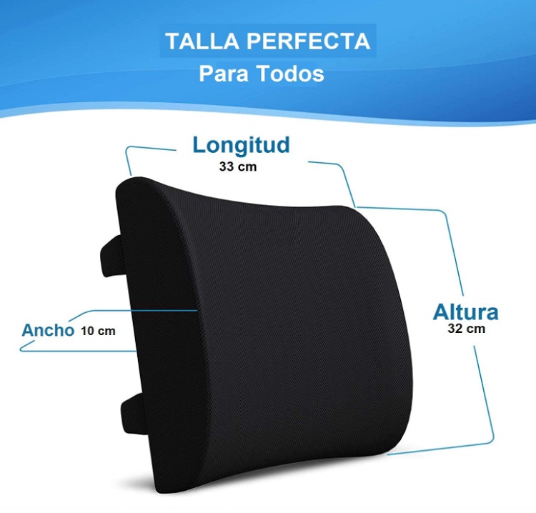 Cojín Soporte Lumbar de Espalda para Silla de Oficina