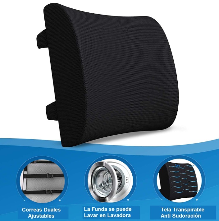 Cojín Soporte Lumbar de Espalda para Silla de Oficina