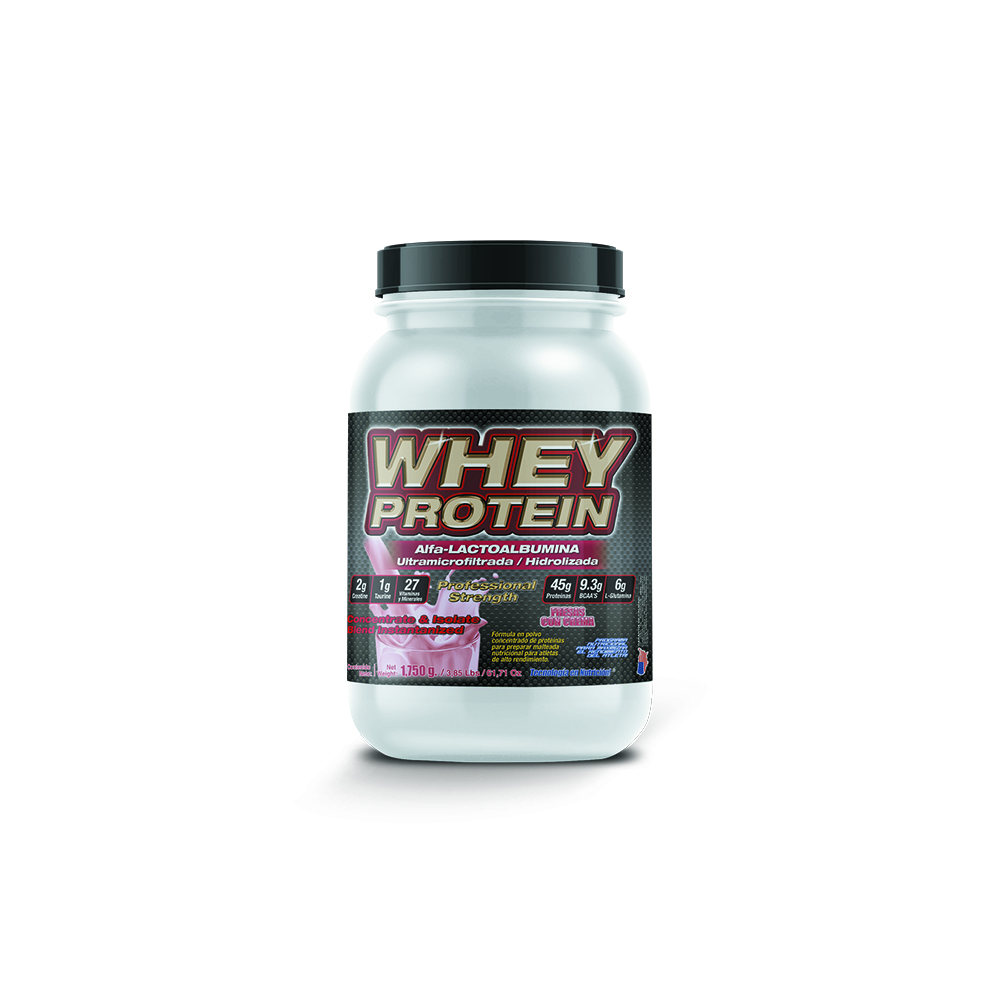 Whey Protein 1,750 Gr Alfa-lactoalbúmina Sabor Fresas con crema F&nt 