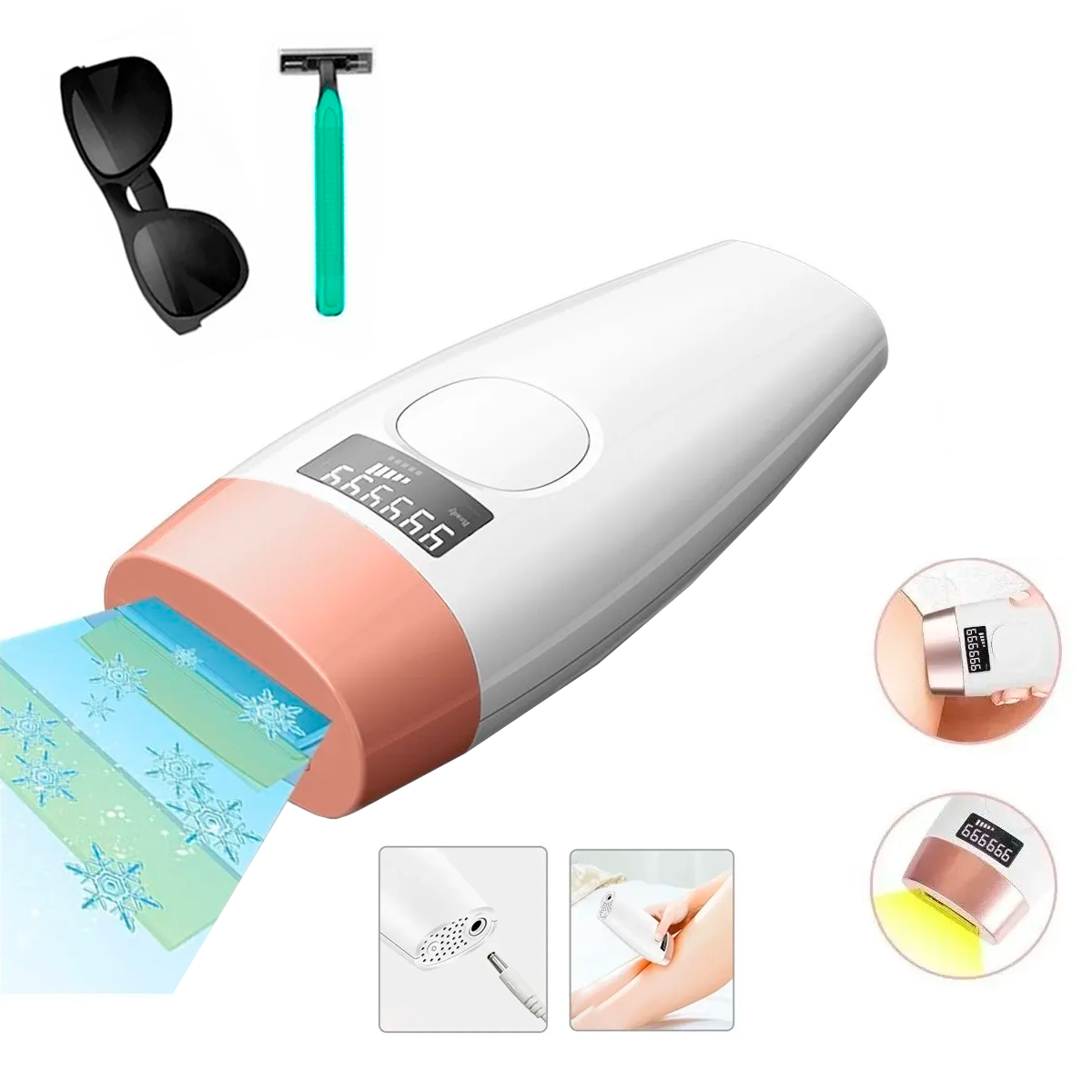  Depilación Láser Permanente Indoloro IPL  999999 Dispositivo Para Depilación 