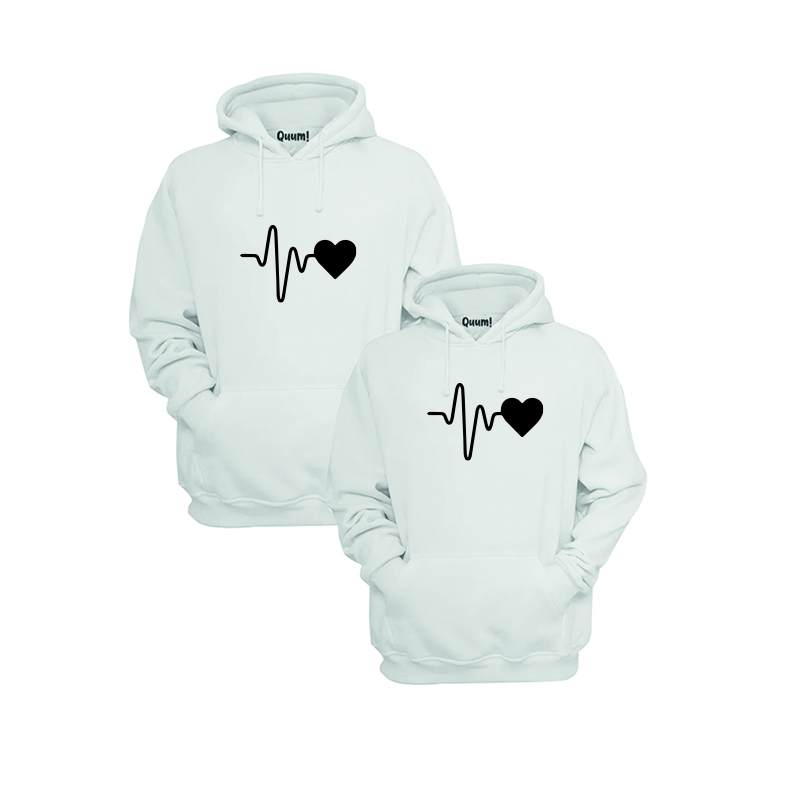 Dúo de Sudaderas Corazón #9 (Blanco)