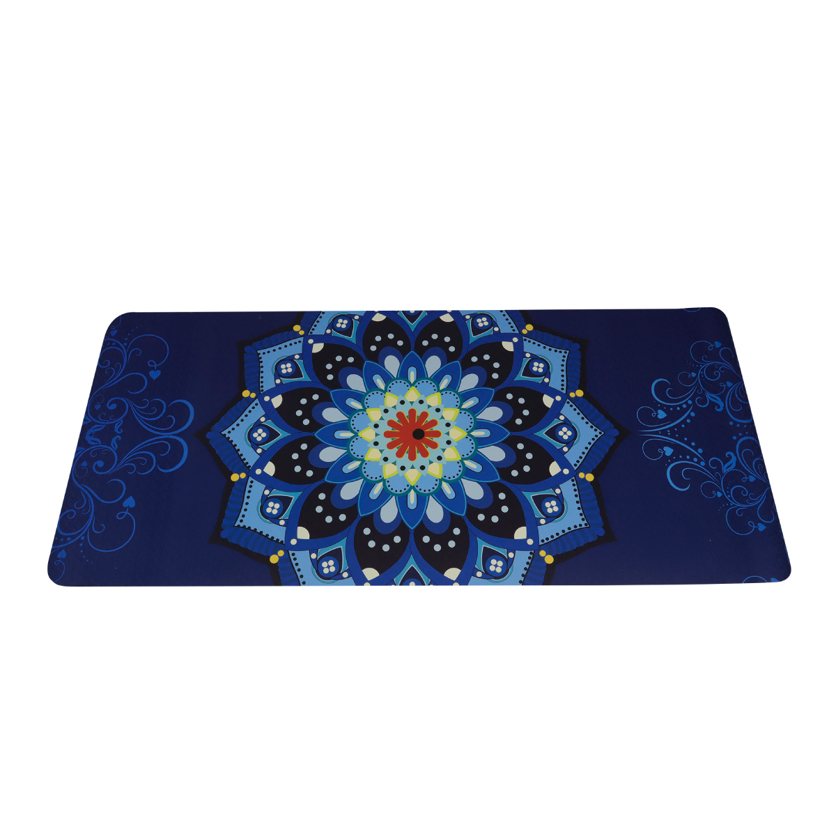 Esterilla de yoga antideslizante, tapete de yoga portátil 183x80 cm TPE alta densidad (mar de loto)
