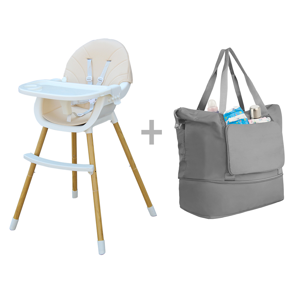 Silla Alta Periquera para Bebé 3 en 1 Lo Necesito más Pañalera de Regalo