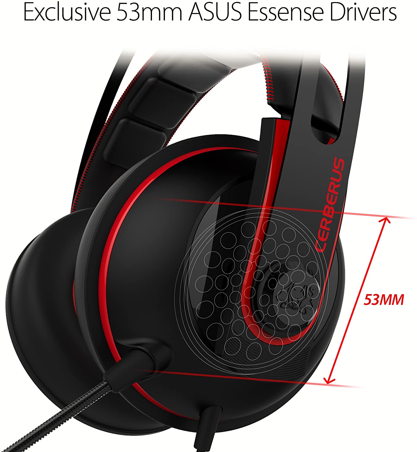 Auriculares para juegos ASUS CERBERUS V2 con diseño de micrófono dual