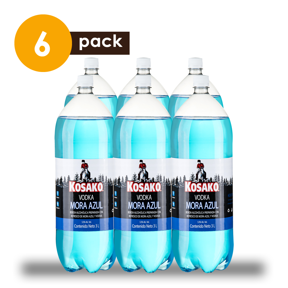 Vodka Kosako Mora Azul 3 litros 6 Pack