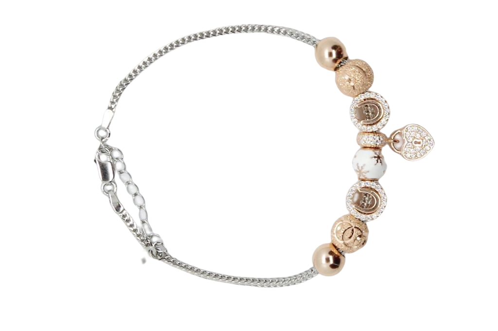 Pulsera Estilo Pandora Plata Fina + Obsequio