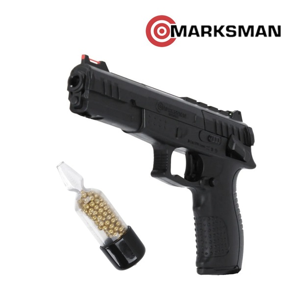Pistola Deportiva Marksman 1018 Cal. 4.5 Resorte 18 Tiros Diábolo Bbs