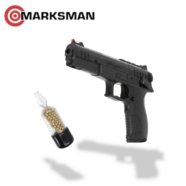 Pistola Deportiva Marksman 1018 Cal. 4.5 Resorte 18 Tiros Diábolo Bbs