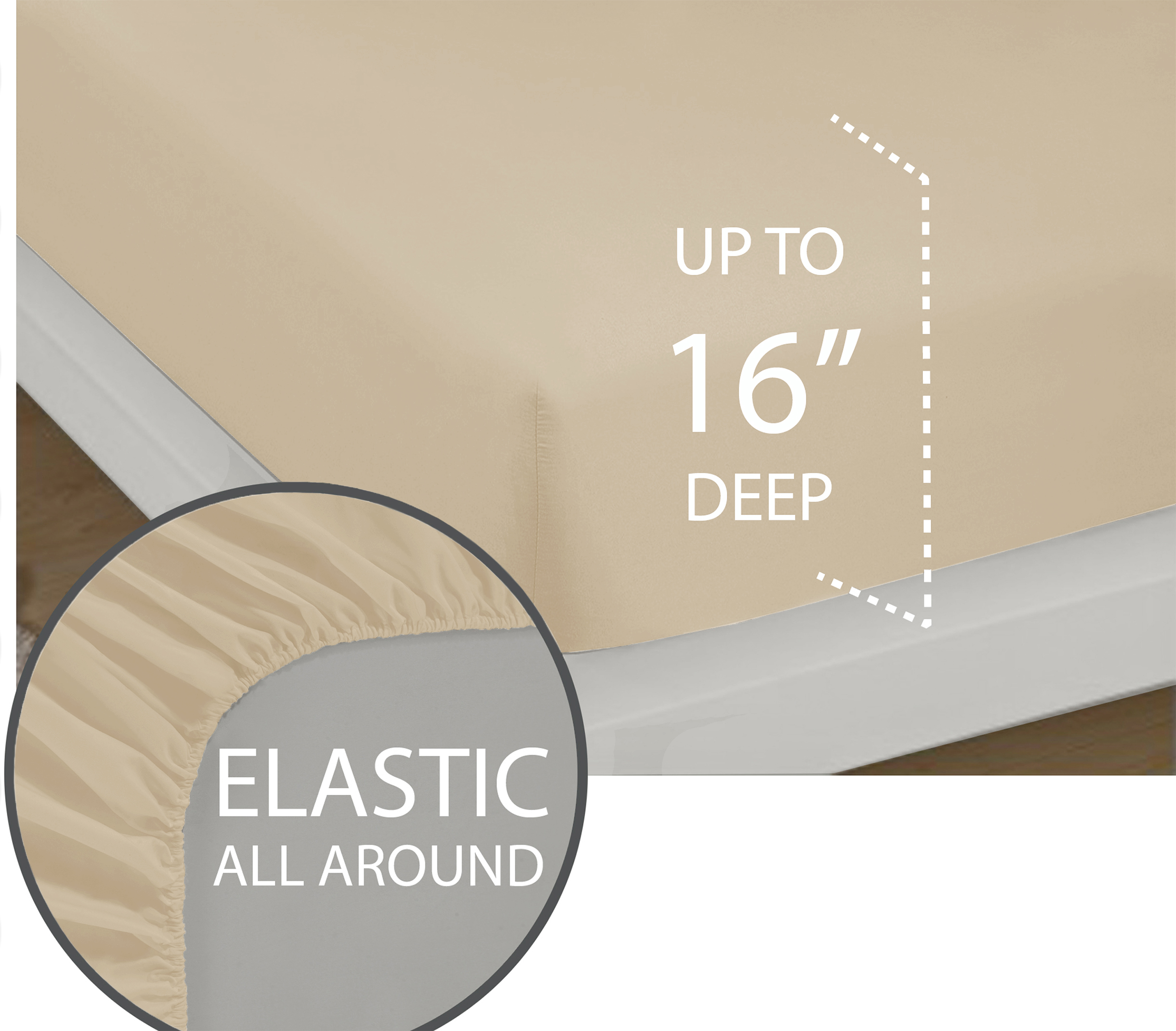 Hudson & Main Juego de sábanas 1800TCollection Super Suaves King