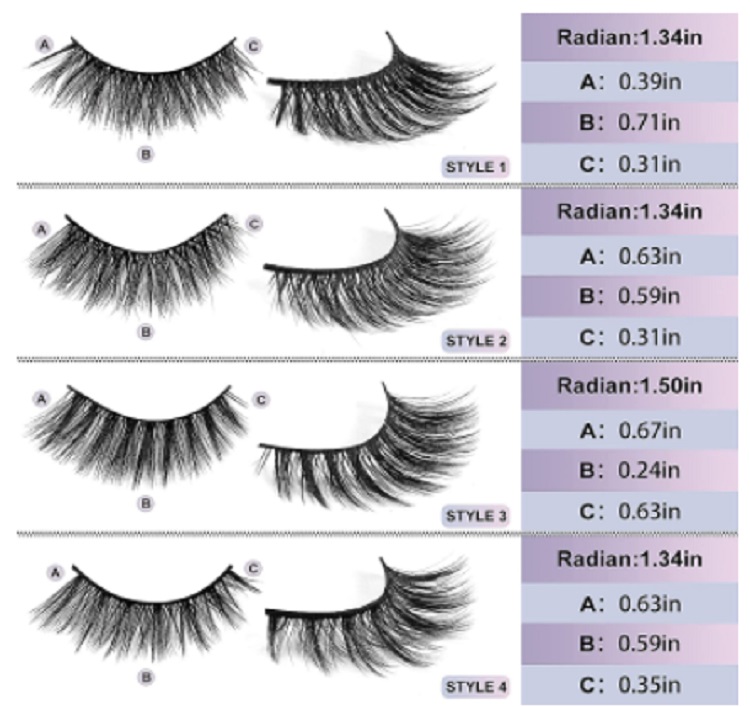 Pestañas Postizas 20 Pares 3D Pestañas Mink