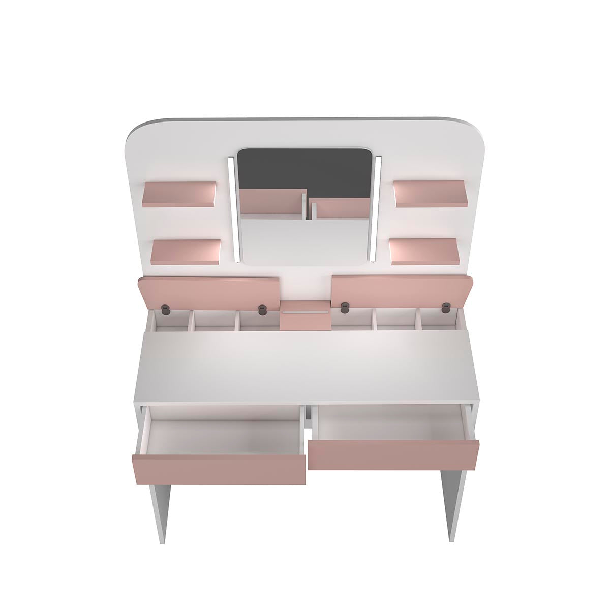 Tocador Tecret Blanco y Rosa - Kessa