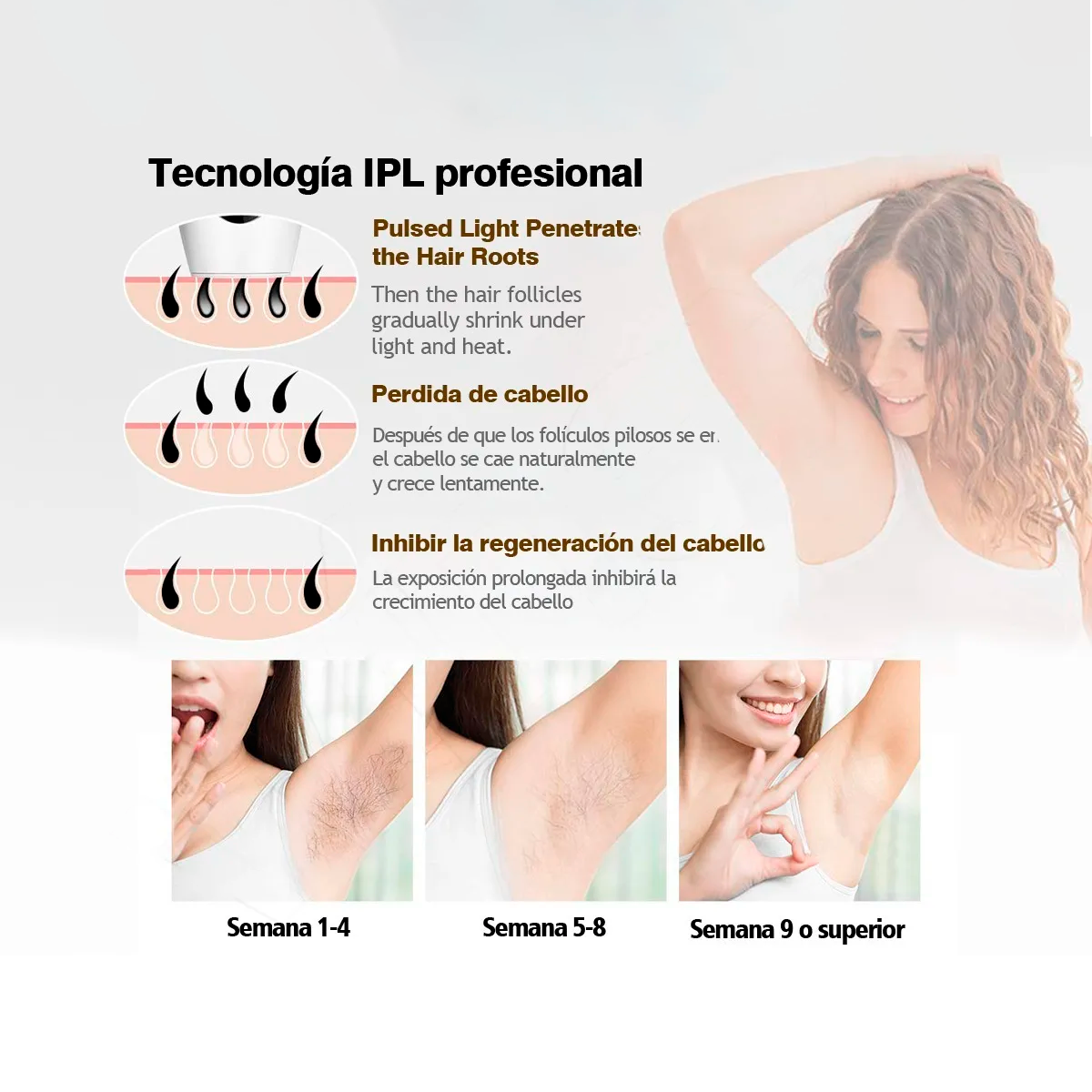 Depiladora Pulsos Ipl Permanente Depilación Láser 999,999