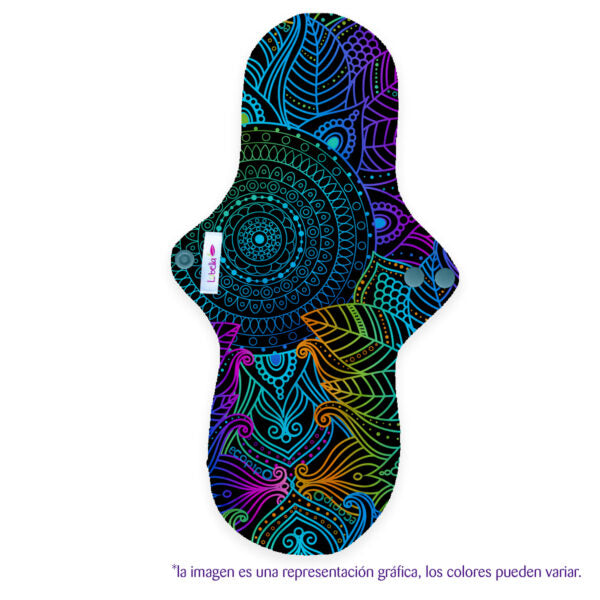 Toalla sanitaria de tela nocturna/postparto Lubella estampado mandala