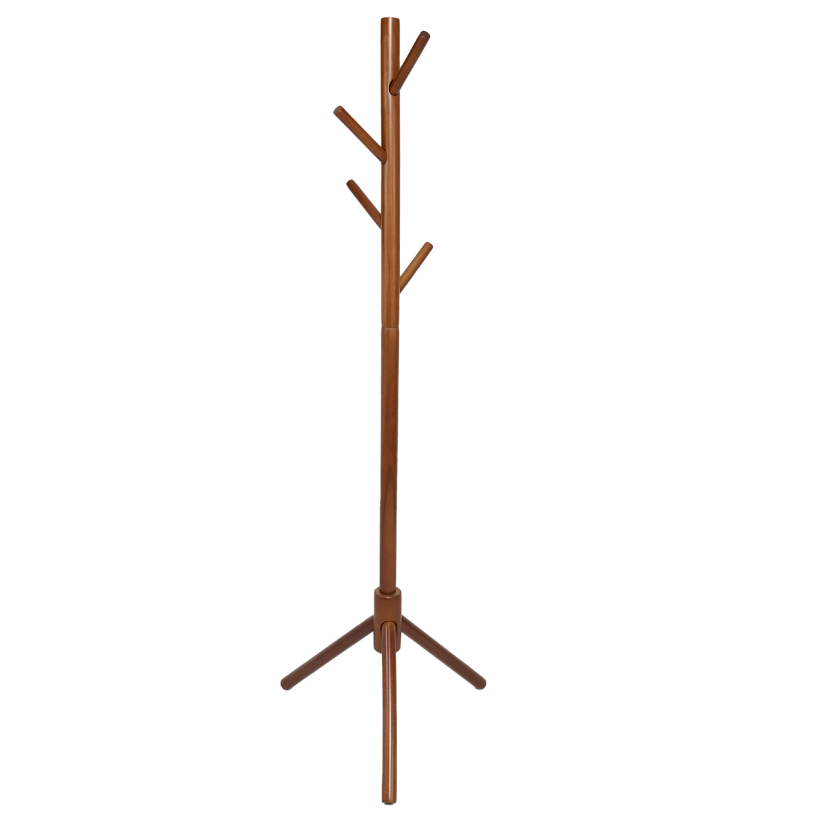 Perchero De Madera Minimalista Estilo Oriental Con 8 Ganchos Nogal